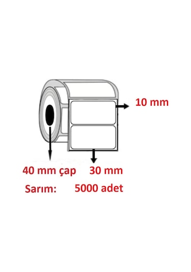 10x30 ECO TERMAL ETİKET (500 lü)