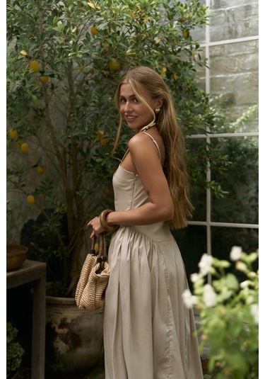 Narissa Askılı Midi Taş Elbise Taş