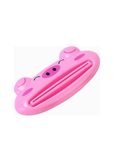 Pembe Banyo Ev Tüp Sıkacağı Kolay Karikatür Diş Macunu Dispenseri Haddeleme Tutucu 1 Adet