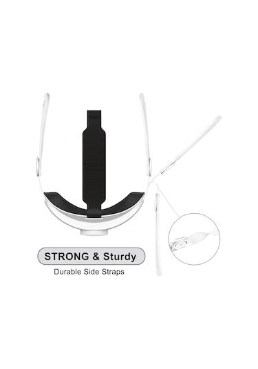 Meta Quest 3 Vr İçin Ayarlanabilir Elite Kulaklık Kafa Bandı Siyah