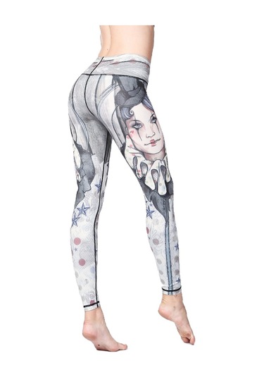 Paıyıge Yoga Pantolon Kadın Baskılı Kız W/şapka Hk28