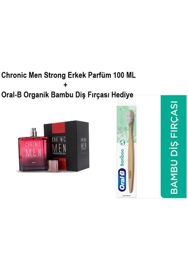 Chronic Men Strong Erkek Parfüm 100 ML + Oral-B Diş Fırçası