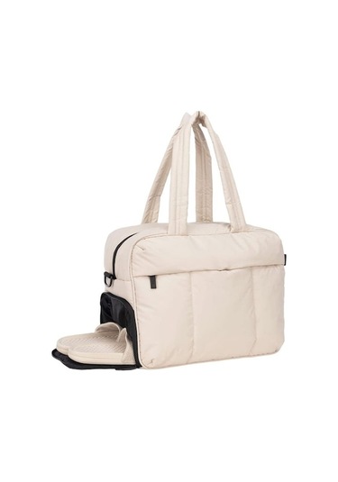 Didadodo Kadınlar İçin Şişme Spor Çantası - Ayakkabı Bölmeli Geniş Hacimli Seyahat Çantası Beyaz Beyaz