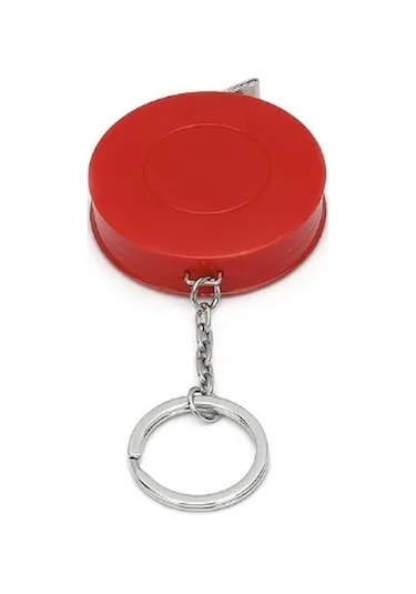 Mezura Otomatik Anahtarlık 1.5 Metre 2. Versiyon Kırmızı