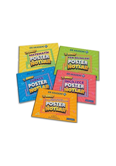 7. Sınıf Poster Notlar Seti- KR Akademi