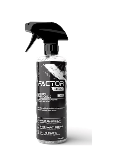 Factor360 Sticky Etiket Folyo Sökücü 500 Ml
