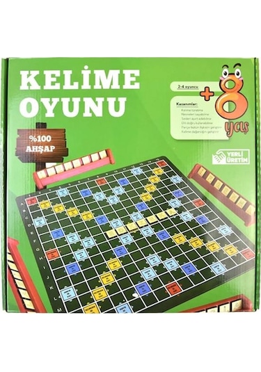 Ahşap Kelime Türetme Oyunu Büyük Boy 32,5x32,5 Cm