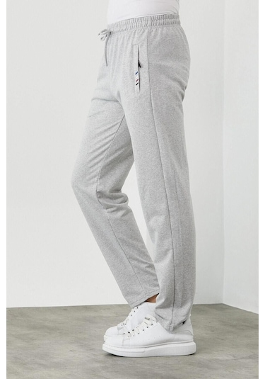 MMetalic Siyah-Antrasit Erkek Fermuar Cep Nakış Detaylı Düz Paça Rahat Kesim 2'li Eşofman Altı Paketi