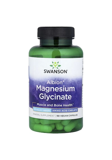 Swanson Albion Magnesium Magnezyum Glycinate Gilisinat 133 Mg 90 Vegan Caps