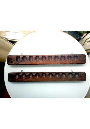 Omeniv Antika Ahşap İki Adet Pasta Kurabiye Kalıbı Mutfak