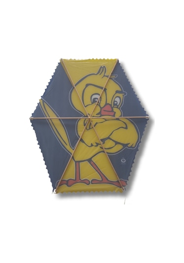 Uçurtma Altıgen Çıtalı Ipli Uçurtma Seti Kanarya Modeli