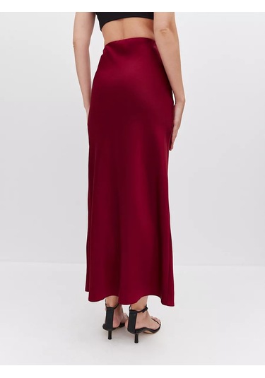 Molmol Uzun Saten Etek 201475068 Şarap Rengi