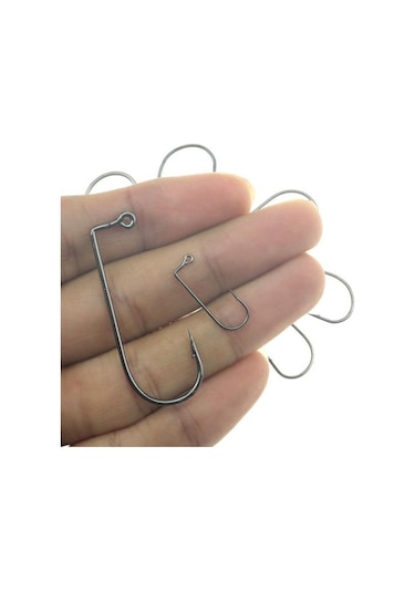 Muqzı Spor Aksesuarı 100 Adet Yüksek Karbon Çelik 90 Derece Jig Balık Oltaları Açık Deniz Okyanus Balıkçılığı İçin 4