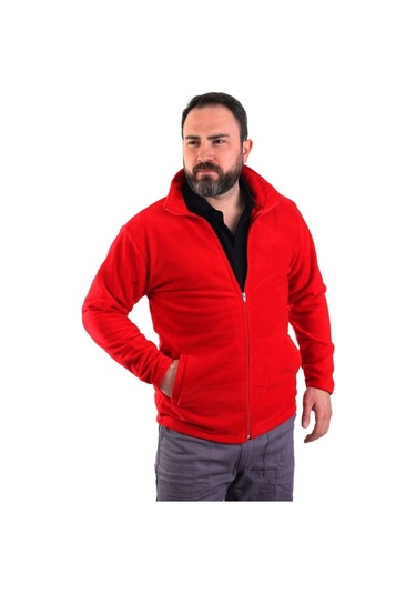 Eser - Fermuarlı Polar Mont - Kırmızı