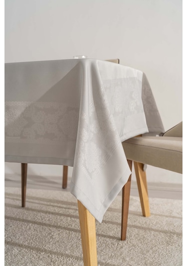 Jumbo Jakar Gri Sıvı İtici Leke Tutmaz Masa Örtüsü 160x220 Cm Gri