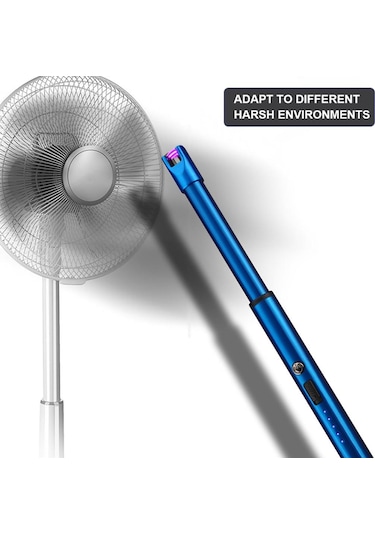 Mavi Projektör Usb Şarj Ateşleyici Mutfak Ateşleyici Açık Barbekü Kamp Çakmağı Mavi