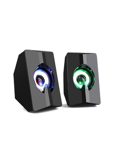 Azemax Usb 2.0 Işıklı Speaker 1+1 Hoparlör Rgb Speaker