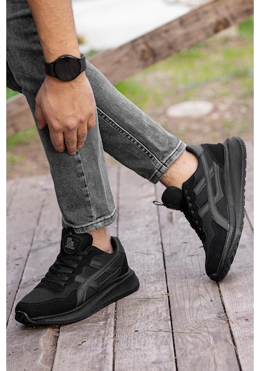 Garantili D120 Günlük Ortopedik Erkek Sneaker Spor Ayakkabı Siyah
