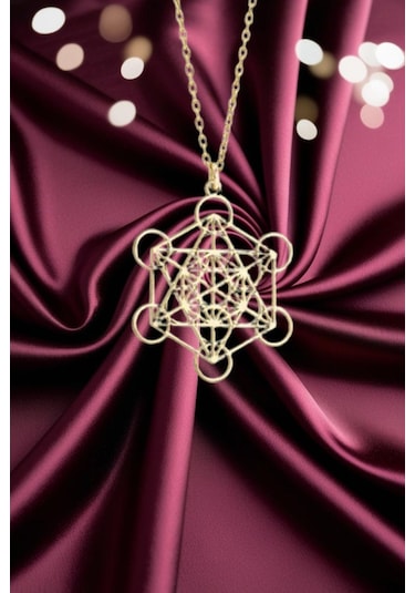 925 Ayar Gümüş Metatron Kolye Altın
