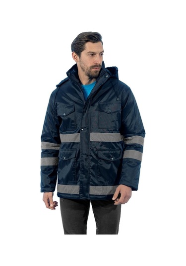 Şensel, Reflektörlü Kaban, Lacivert -61E445- Iş Elbisesi