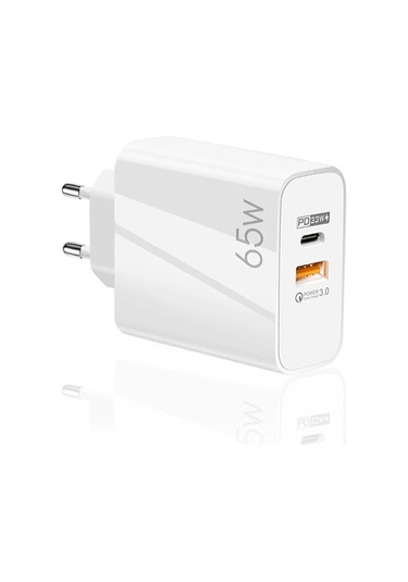 Schitec SR101 65 W USBA + PD33W Type-C Çift Çıkışlı Quick Charger 3.0 Hızlı Şarj Aleti Başlığı