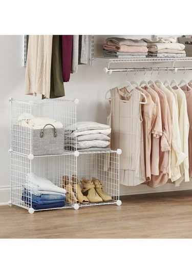 3 Bölmeli Beyaz Renk Metal Ofis Mutfak Kapı Önü Ayakkabılık Dolap