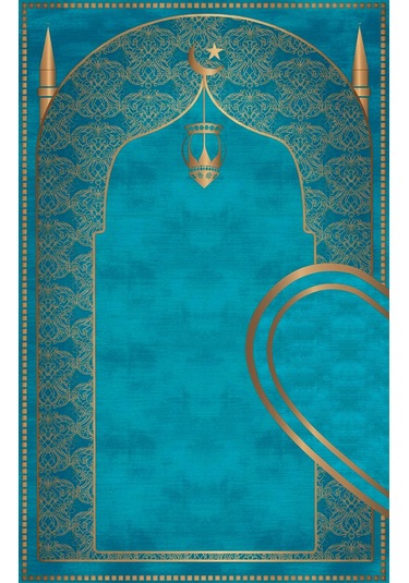 Çift Seccadesi Diz Acıtmaz Yumuşak Namazlık Turkuaz Turkuaz