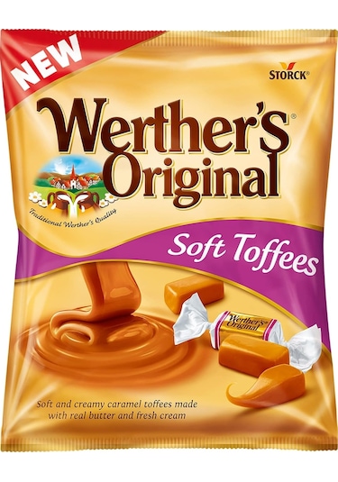 Werther's Original Soft Caramel Toffees Yumuşak Karamel Şekerleme 100 G 2 Adet