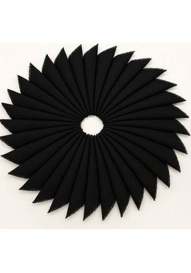 10'lu Sadece Siyah Flamlı Düzrenk Dağıtmalık Hac Umre Hediyelik Çeyizlik Flamlı Pamuk Eşarp Yazma Çok Renkli