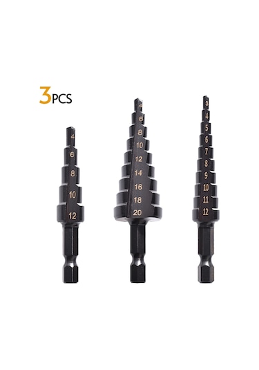 Hallow Hss Kobalt Kademeli Matkap Ucu Seti İnce Demir 3 Adet