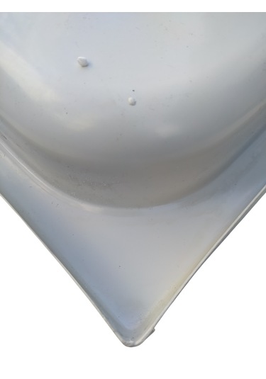 Üçgen Evye Lavabo. Tekne Evyesi. Karavan Evyesi. Beyaz 35x35cm