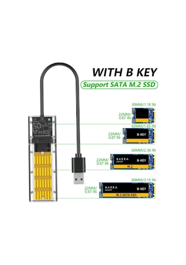 Ally M.2 Sata Usb 3.0 Gen1 Ssd Harddisk Kutusu  M.2 Ngff- Jms578