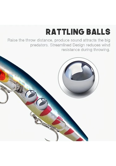 Fochsia 10lu 6.3 İnç 26gr Derin Dalış Yemliği Sert Sap Sallama Oltası Kaliteli Kancalı Av Malzemesi