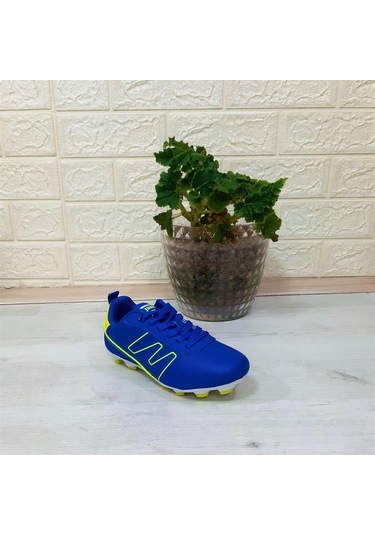 Jump 28843 Saks Mavi Krampon Çim Saha Çocuk Futbol Ayakkabı 001