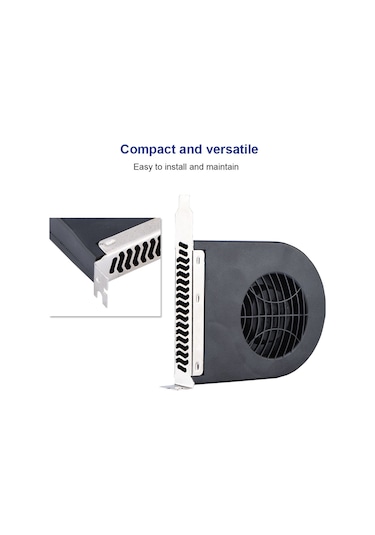 Kangvka Pcı Slot Masaüstü Bilgisayar Kasa Fanı - Yüksek Hava Akışı Ve Statik Basınçlı, Ekran Kartı Ve Genişletme Kartı Soğutma, Kolay Kurulum