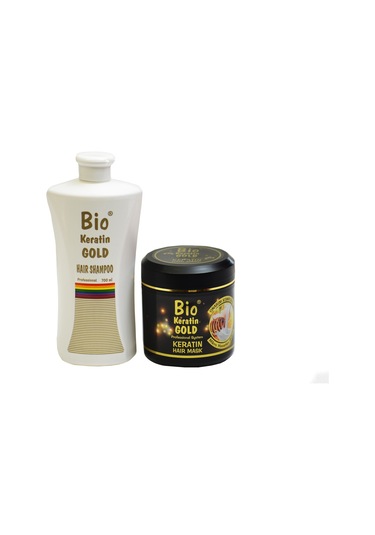 Bio Keratin Gold Tuzsuz Şampuan 700 ML + Yoğun Onarıcı Saç Bakım Maskesi 500 ML