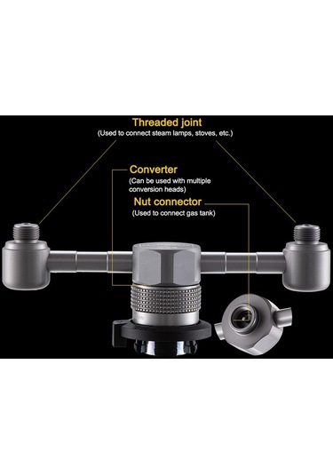 Campıngmoon Z24 Silindir Adaptörü Alüminyum Alaşımlı 1'Den 2'Ye Adaptörler Meme Şişe Dönüştürücü Gazlar Lamba Sobalar Adaptörü Sabit Braket Ile Çok Renkli