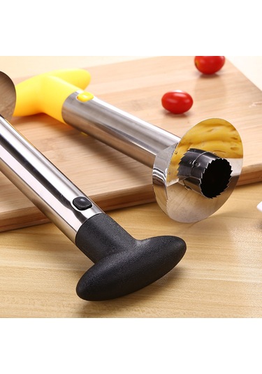 Dofolink Stahl Ananas Kabuk Açıcı - Sarı, Yeşil, Siyah Seçenekli, 24cm Boyutlu, 173g Ağırlık