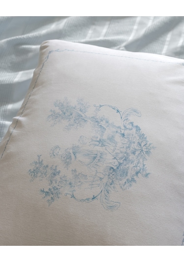 Mathilda Tek Kişilik %100 Pamuk Karde Düz Pike Takımı - Açık Mavi 8684427195352 Mavi