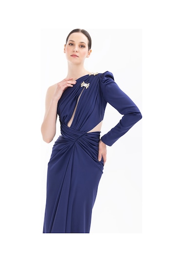 İlmio Bayan Abiye Elbise 3841003 Lacivert Lacivert İlmio Bayan Abiye Elbise 3841003 Lacivert Lacivert