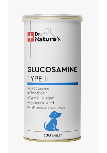 Dr. Nature's Dog Glucosamine Type II Eklem Destekleyici Köpek Besin Takviyesi 300 Tablet