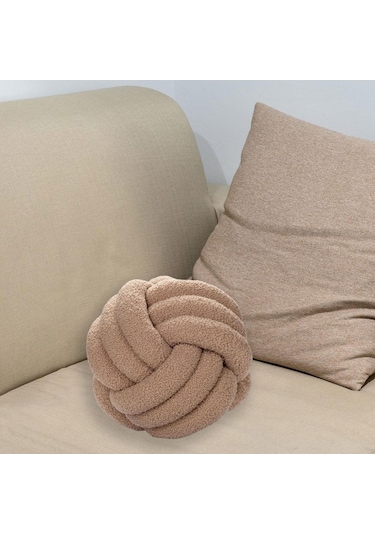 Suntek Peluş Düğüm Topu Yastık Çapı 22cm Kanepe Kanepe