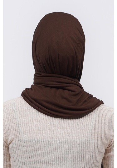 Penye Şal Düz Acı Kahve Tesettür