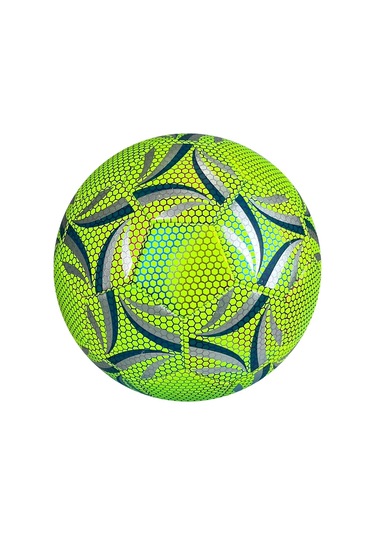 1 Adet Canlı Floresan Yeşil Profesyonel Futbol Topu - Açık Hava Çok Renkli