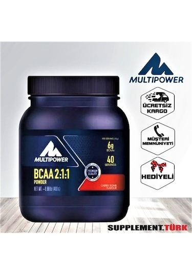 Multipower Bcaa 2:1:1 Powder 400 Gram - Kiraz Aroma + Hediyeli