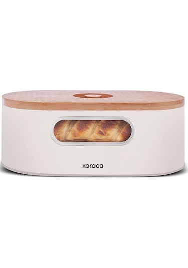 Karaca Stream 2in1 Ekmek Kutusu/Kesme Tahtası Cream