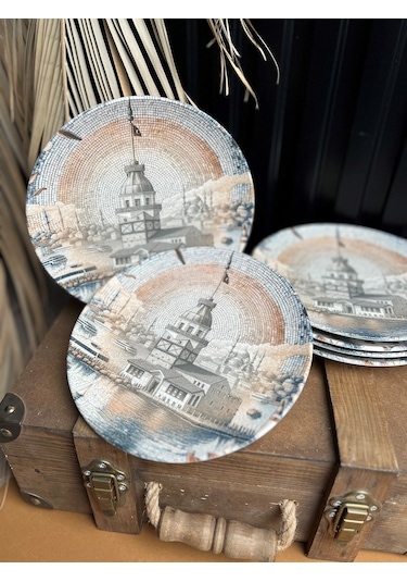 Tabak Evi Maiden Chic Porselen Pasta Tabağı 21cm 6 Kişilik 6 Parç