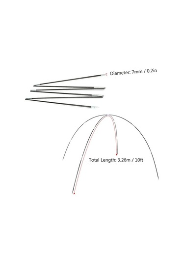 Ebitda Çadır Direği Cam Elyafı Seti - Çok Renkli Çok Renkli