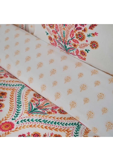 Karaca Home Carmenta Kiremit %100 Pamuk Çift Kişilik Nevresim Takımı Kiremit