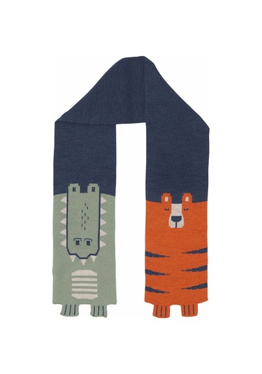 Denokids Kaplan Timsah Erkek Çocuk Atkı Renkli